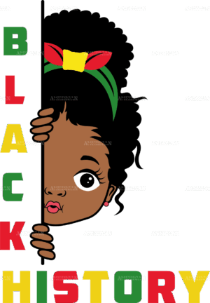 Black History Little Girl-2 DTF Transfer