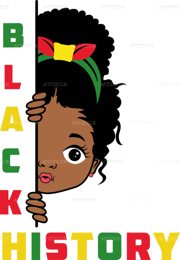 Black History Little Girl-2 DTF Transfer