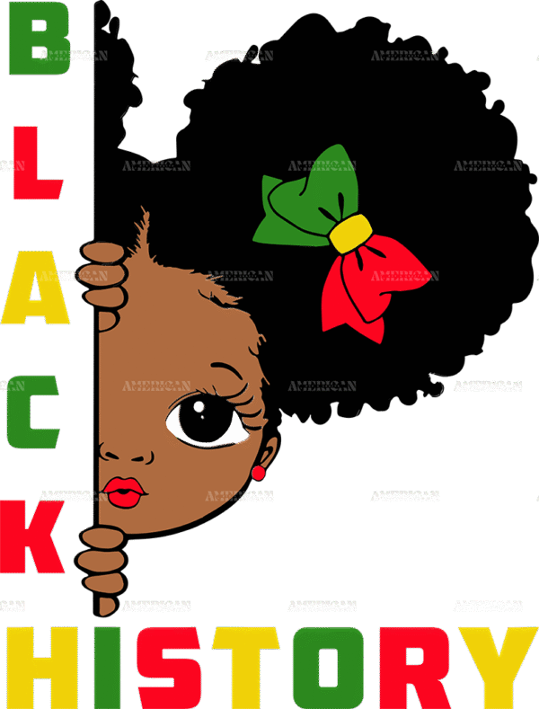 Black History Little Girl DTF Transfer