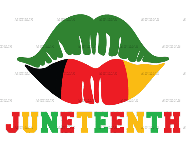 Juneteenth Lips DTF Transfer