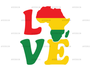 Love Africa Map DTF Transfer