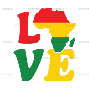 Love Africa Map DTF Transfer