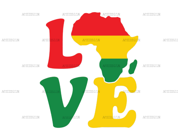 Love Africa Map DTF Transfer