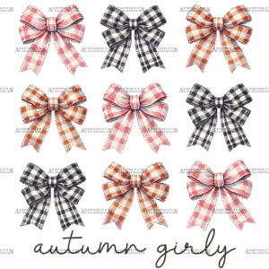 Autumn Girly Bows-1 DTF Transfer