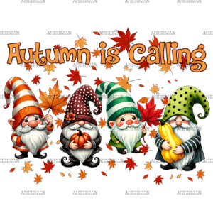 Autumn Is Calling Gnomies DTF Transfer