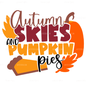 Autumn Skies And Pumpkin DTF Transfer
