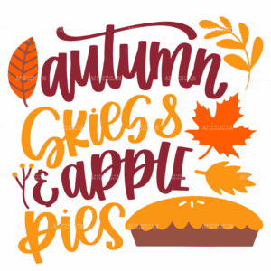 Autumn Skies Apple Pies DTF Transfer