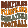 Bonfires Pumpkin Sweaters Football DTF Transfer