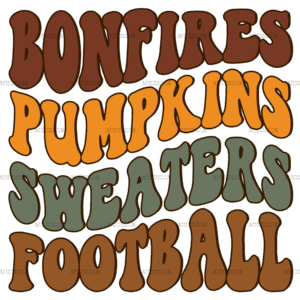 Bonfires Pumpkin Sweaters Football DTF Transfer