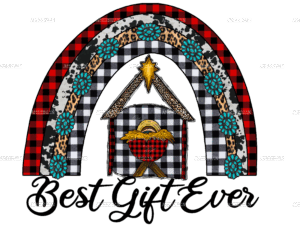 Best Gift Ever Rainbow DTF Transfer