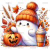 Cute Fall Ghost DTF Transfer