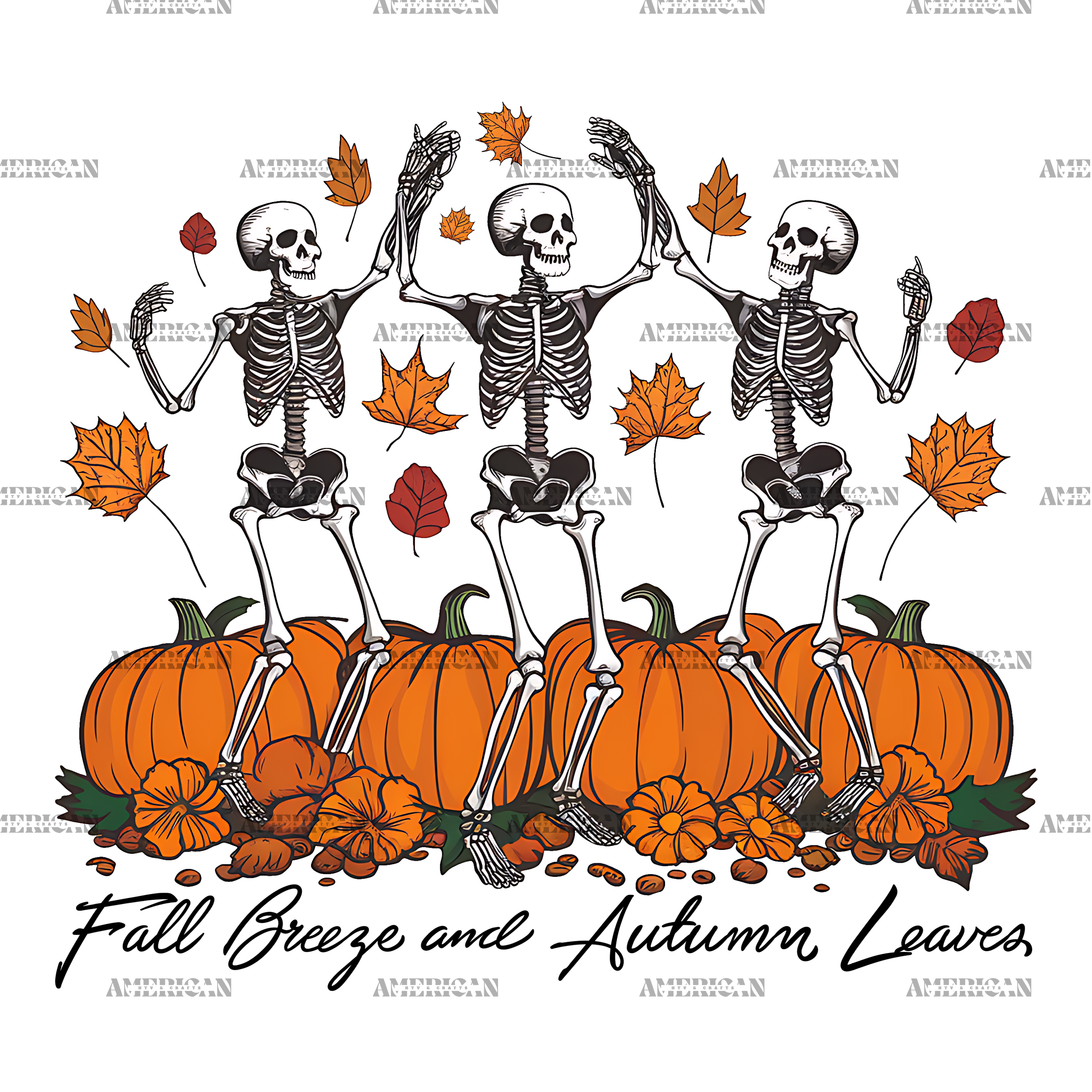 Fall Breeze And Autumn Leaves-2 DTF Transfer