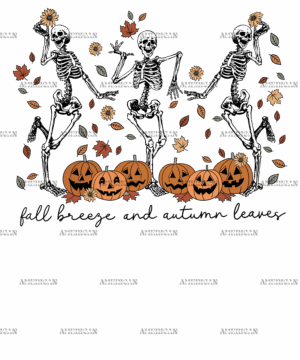 Fall Breeze And Autumn Leaves DTF Transfer