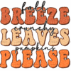 Fall Breeze Crunchy Leaves DTF Transfer