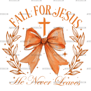Fall For Jesus He Never Leaves-2 DTF Transfer