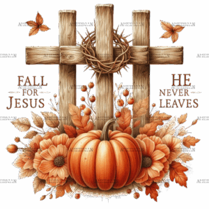 Fall For Jesus He Never Leaves-4 DTF Transfer