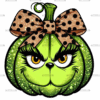 Fall Grinch Pumpkin DTF Transfer