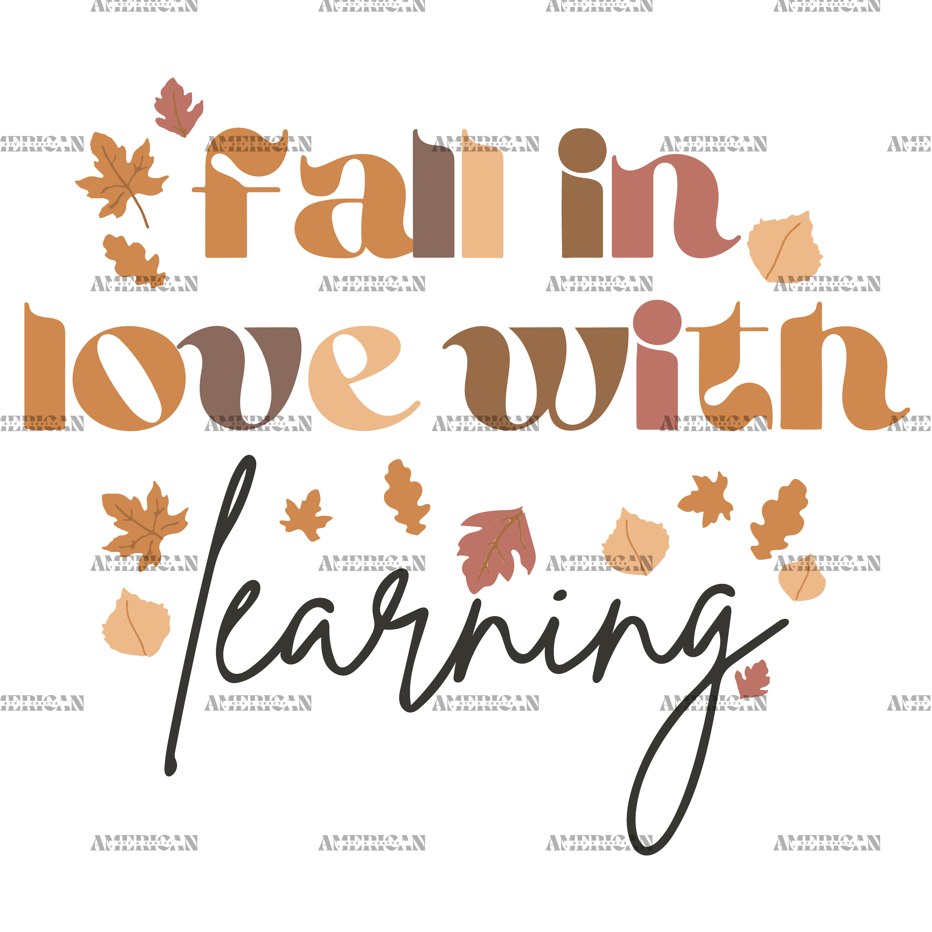 Fall In Love With Learning-1 DTF Transfer