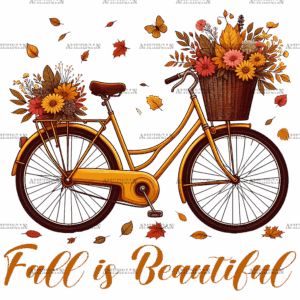 Fall Is Beautiful Bicycle DTF Transfer