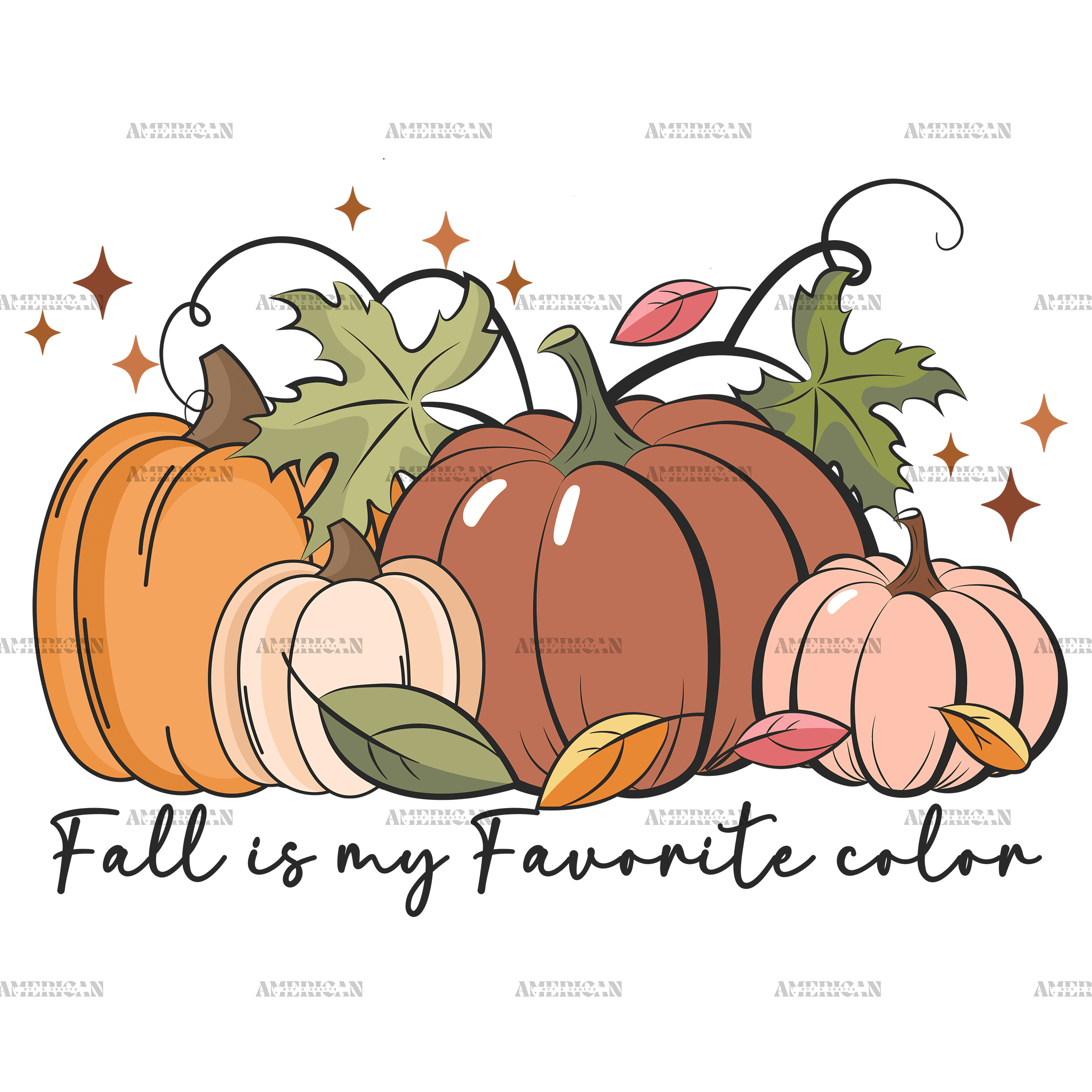 Fall Is My Favorite Color Pumpkin DTF Transfer