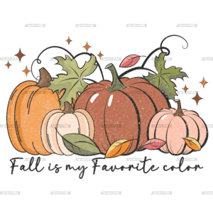 Fall Is My Favorite Color Pumpkin Dotted DTF Transfer