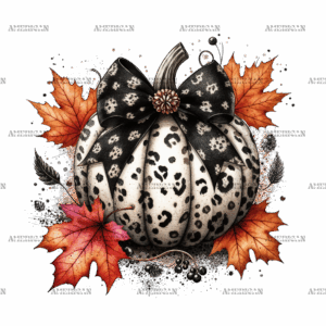 Fall Pumpkin Bow-1 DTF Transfer