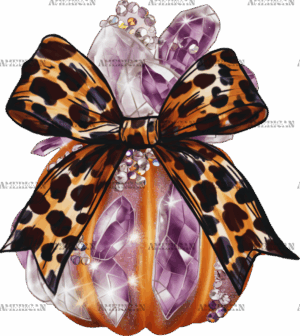 Fall Pumpkin Bow-2 DTF Transfer