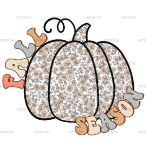 Fall Season Pumpkin Dotted DTF Transfer