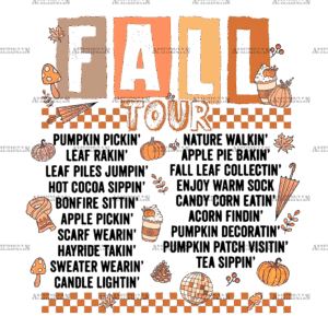 Fall Tour Fall Vibes Only-3 DTF Transfer