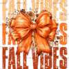 Fall Vibes Bow-1 DTF Transfer