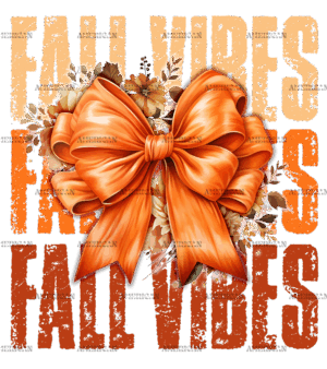 Fall Vibes Bow-1 DTF Transfer