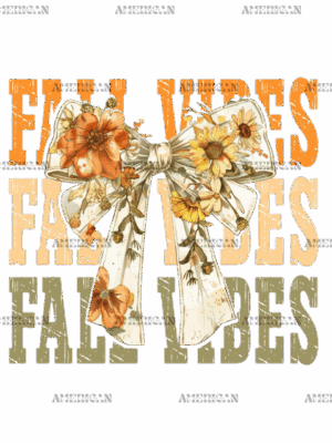 Fall Vibes Bow-2 DTF Transfer
