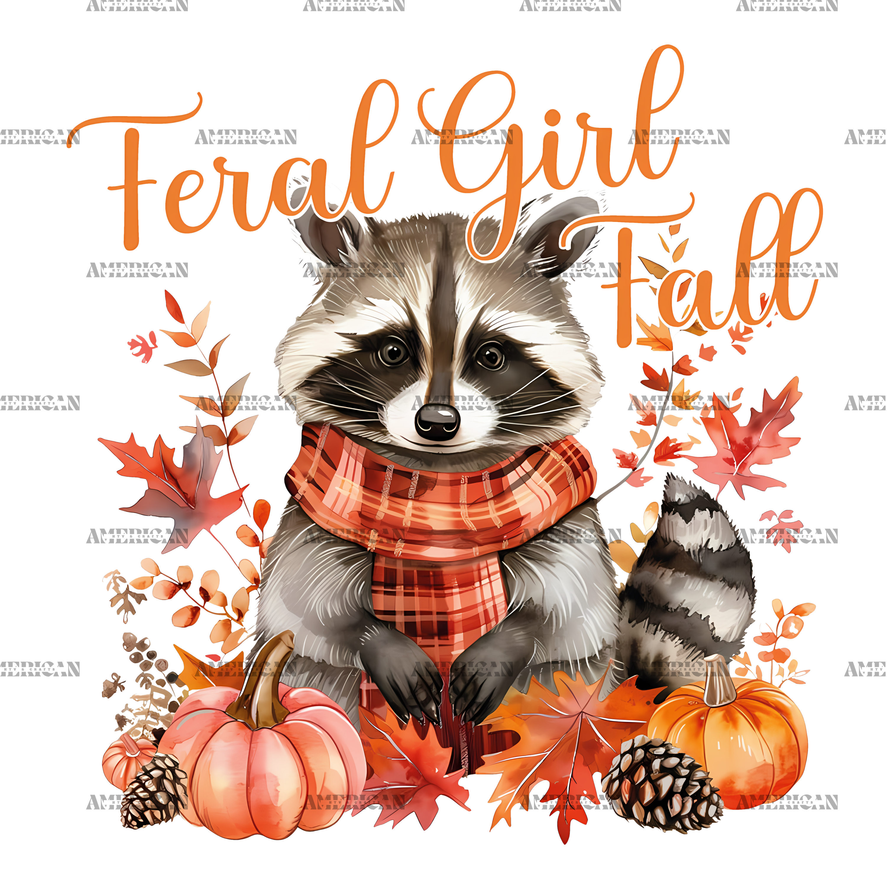 Feral Girl Fall DTF Transfer
