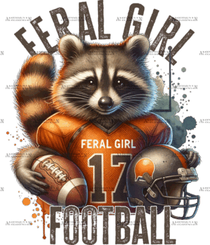 Feral Girl Football-1 DTF Transfer