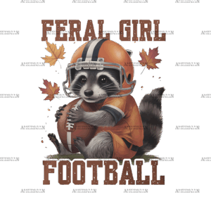 Feral Girl Football-2 DTF Transfer