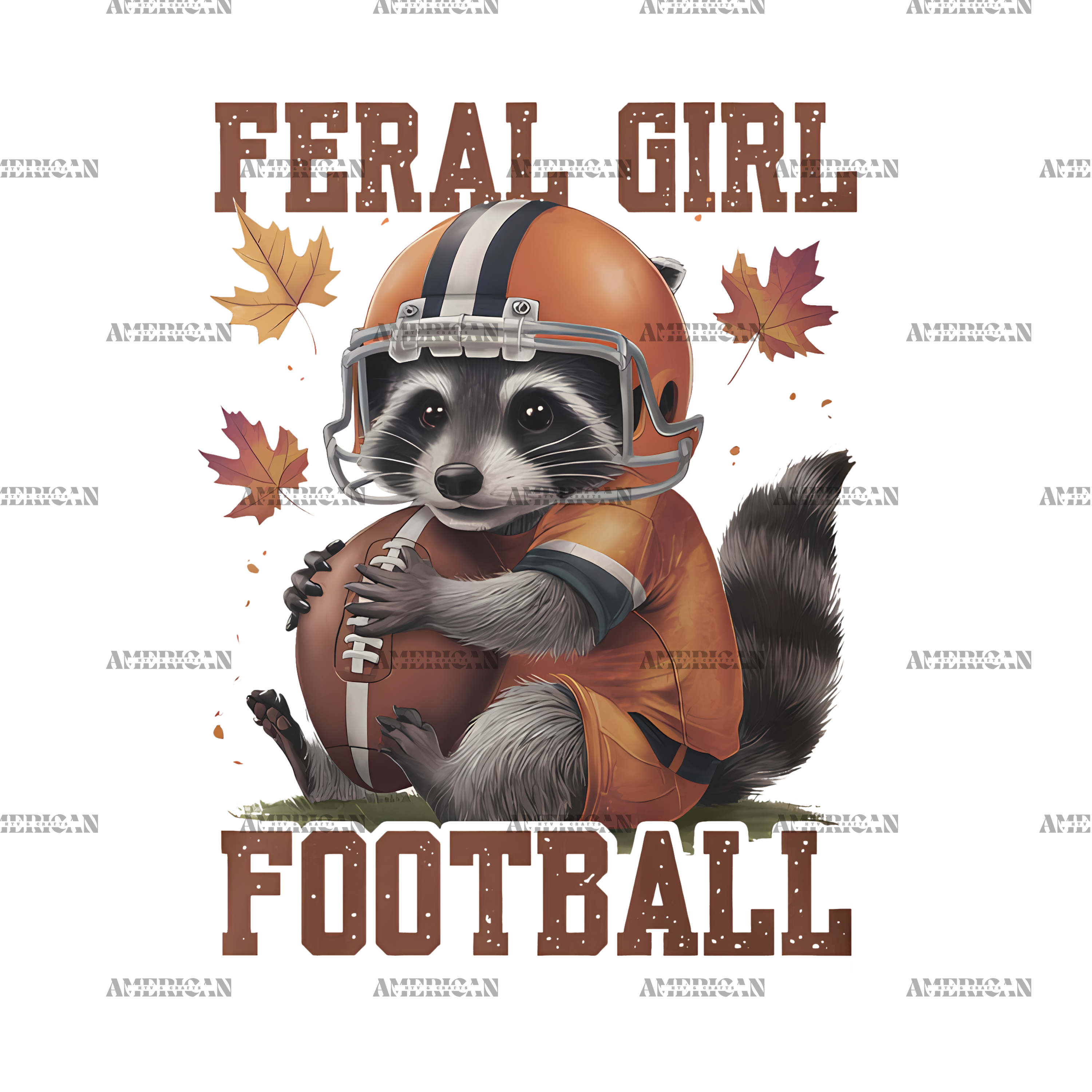 Feral Girl Football-2 DTF Transfer