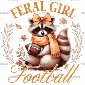 Feral Girl Football-3 DTF Transfer
