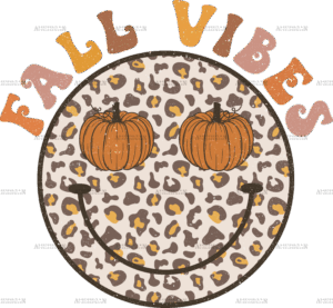 Grunge Fall Vibes Smiley DTF Transfer