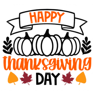 Happy Thanks Giving Day-1 DTF Transfer