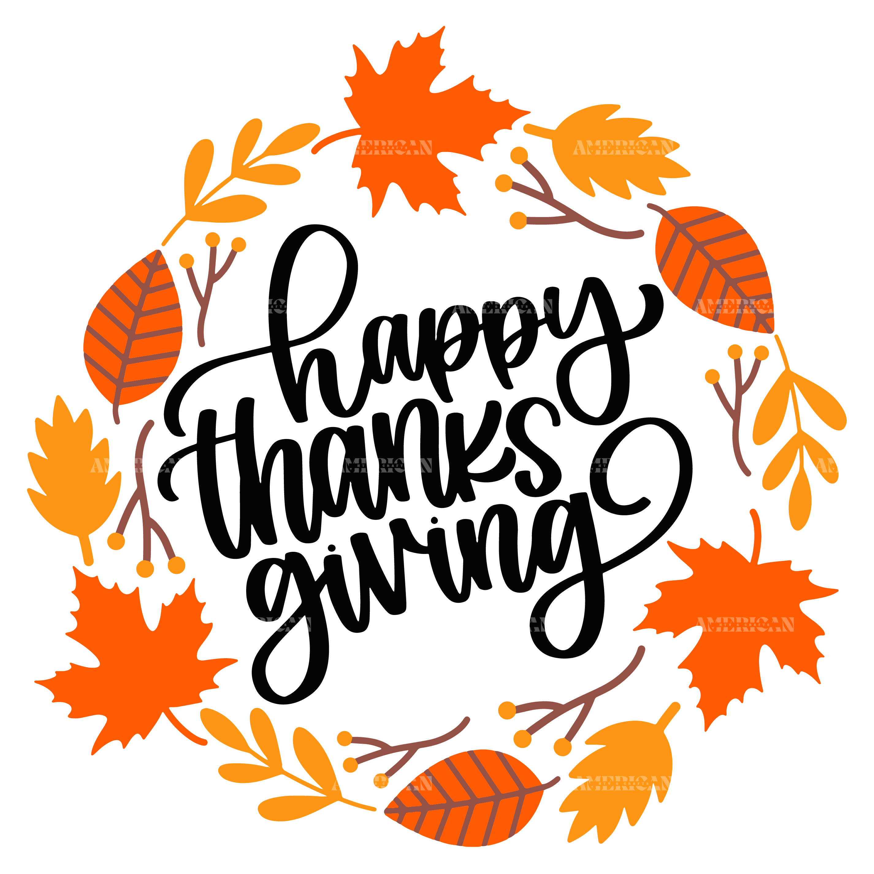 Happy Thanksgiving-2 DTF Transfer