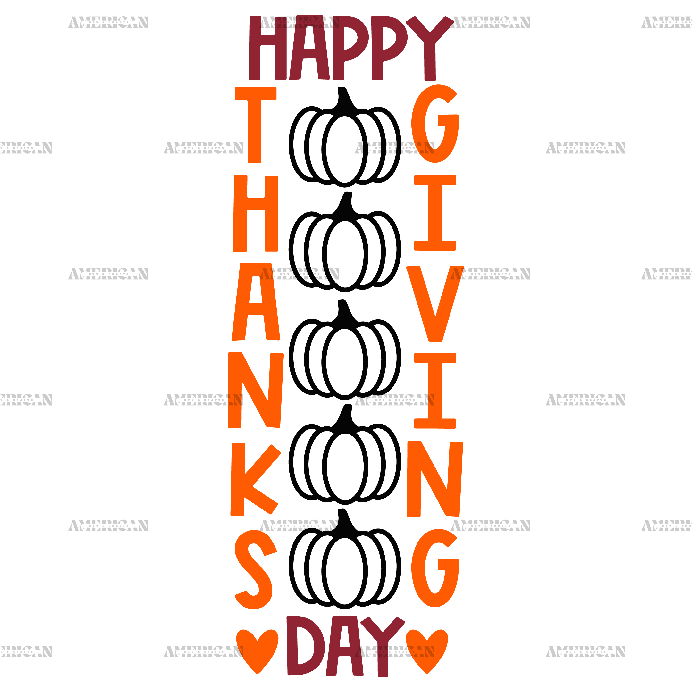 Happy Thanksgiving Day DTF Transfer