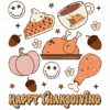 Happy Thanksgiving Food DTF Transfer