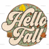 Hello Fall Leaves Dotted DTF Transfer