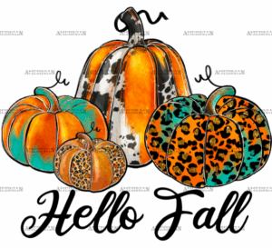 Hello Fall Pumpkins-1 DTF Transfer