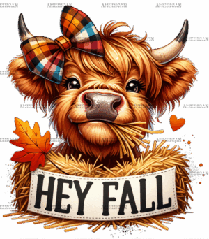 Hey Fall Cow-1 DTF Transfer