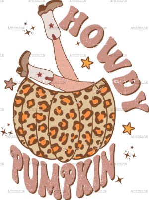 Howdy Pumpkin Boots-2 DTF Transfer