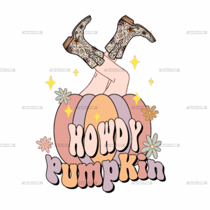 Howdy Pumpkin Boots DTF Transfer
