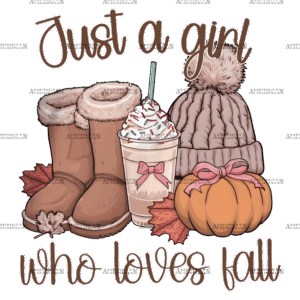 Just A Girl Who Loves Fall-2 DTF Transfer