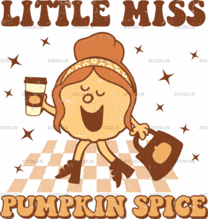 Little Miss Pumpkin Spice DTF Transfer