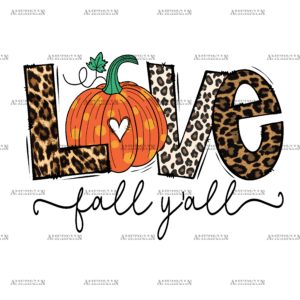 Love Fall Yall Pumpkin-2 DTF Transfer